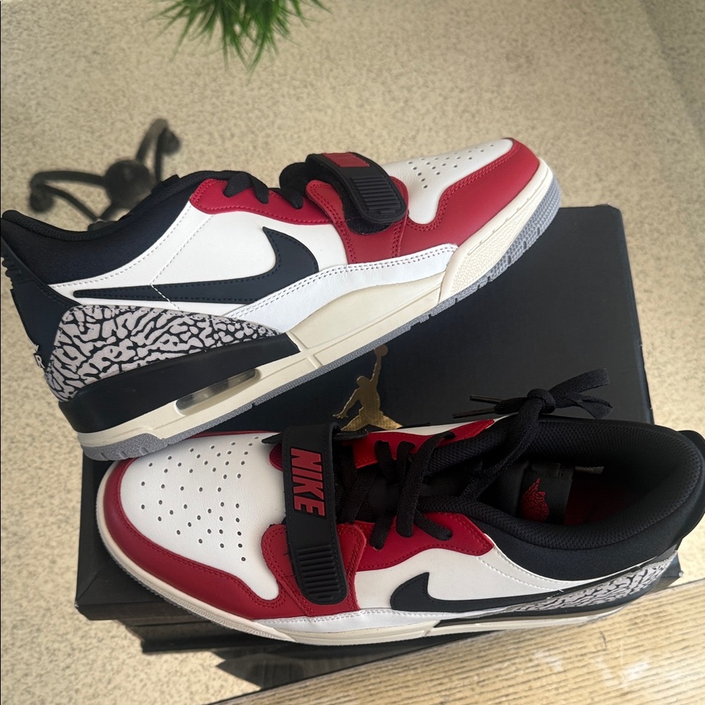 Nike Jordan mens  Red and White Sneakers